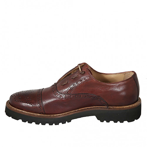 Men's laced Oxford shoe with Brogue 