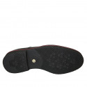 Chaussure derby pour femmes à lacets en cuir verni noir talon 3 - Pointures disponibles:  32, 43