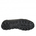 Chaussure pour femmes en cuir et daim noir avec elastiques talon compensé 4 - Pointures disponibles:  34, 44