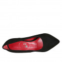Women's pump shoe in black suede heel 9 - Available sizes:  43