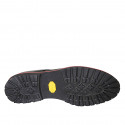 Zapato derby para hombre con cordones en piel cepillada negra - Tallas disponibles:  49