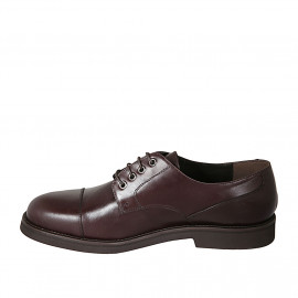 Zapato derby con cordones para hombre con puntera en piel marron - Tallas disponibles:  47, 50 2