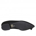 Mocassin pour femmes en daim noir avec glands talon 3 - Pointures disponibles:  32, 45