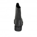 Bottines pour femmes en cuir noir avec fermeture éclair posterieur talon 4 - Pointures disponibles:  44