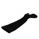 Botas sobre la rodilla para mujer en gamuza y material elastico negro tacon 7 - Tallas disponibles:  34, 42, 43