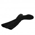 Botas con cremallera y punta cuadrada para mujer en gamuza negra tacon 4 - Tallas disponibles:  43