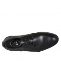 Chaussure derby à lacets pour hommes en cuir noir - Pointures disponibles:  38, 50