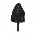 Escarpin pour femmes en daim imprimé noir talon 8 - Pointures disponibles:  32
