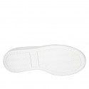 Zapato con cordones con plantilla extraible para mujer en piel blanca y negra cuña 3 - Tallas disponibles:  44