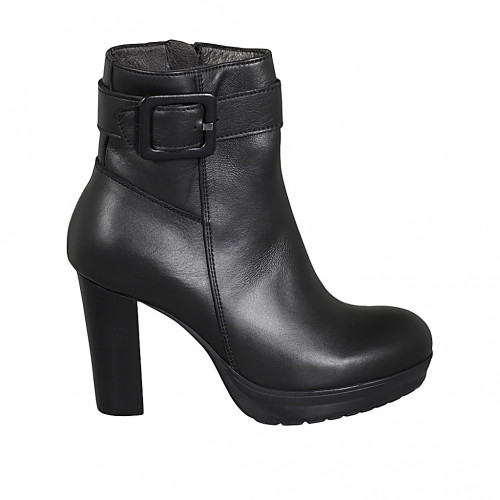 Woman's ankle boot with buckle,...
