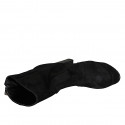 Bottines pour femmes en daim noir avec fermeture éclair posterieur, plateforme et talon 12 - Pointures disponibles:  31, 42, 43