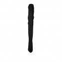 Bottes à bout pointu au-dessus de genou pour femmes en daim elastique noir avec demi fermeture éclair talon 9 - Pointures disponibles:  34