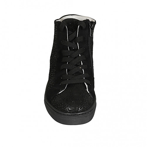Chaps Whitman Femme – Daim Noir, Franges, Fermeture Éclair, Taille Réglable