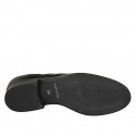 Chaussure richelieu à lacets pour femmes avec bout Brogue en cuir noir talon 3 - Pointures disponibles:  45