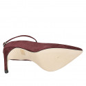 Décolleté da donna in camoscio bordeaux tacco 12 - Misure disponibili: 42
