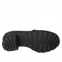 Mocassin pour femmes en cuir noir avec chaîne talon 6 - Pointures disponibles:  43
