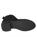 Botines para mujer con cremallera en gamuza negra tacon 6 - Tallas disponibles:  45