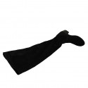 Woman's thighhigh boot in black suede and elastic material heel 5 - Available sizes:  34