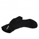 Stivaletto da donna con cerniera in camoscio ed elasticizzato nero tacco 6 - Misure disponibili: 34
