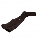 Botas sobre la rodilla para mujer en gamuza y material elastico marron con media cremallera tacon 6 - Tallas disponibles:  32, 34, 43