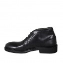 Chaussure pour hommes avec lacets en cuir noir - Pointures disponibles:  36, 38, 46, 47, 48