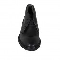 Chaussure pour hommes avec lacets en cuir noir - Pointures disponibles:  36, 38, 46, 47, 48