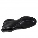 Men's laced shoe in black leather - Available sizes:  36, 46, 47