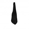 Stivaletto da donna con cerniera ed elastici in camoscio nero tacco 9 - Misure disponibili: 42, 43, 46