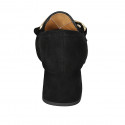 Mocassin pour femmes avec chaine en daim noir talon 5 - Pointures disponibles:  33, 34