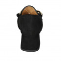 Mocassin pour femmes avec chaine en daim noir talon 5 - Pointures disponibles:  32, 33, 34, 43, 44