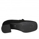 Mocassin pour femmes avec chaine en daim noir talon 5 - Pointures disponibles:  32, 33, 34, 43, 44