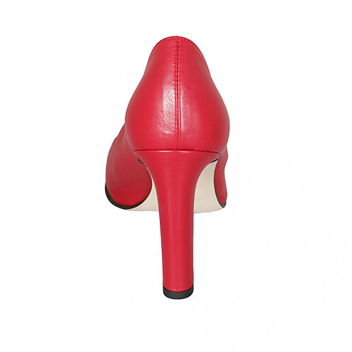 Zapato de salón a para mujer de color rojo tacon 9