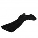 Botas para mujer con cremallera en gamuza y material elastico negro tacon 7 - Tallas disponibles:  32