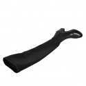Woman's over-the-knee boot in black elastic material and leather heel 7 - Available sizes:  33, 43