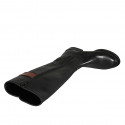 Bota para mujer en piel negra y brun claro con cremallera y hebilla tacon 3 - Tallas disponibles:  33, 43