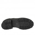Chaussure à lacets derby pour femmes en cuir noir avec talon 4 - Pointures disponibles:  44