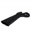 Woman's boot with elastic bands and squared tip in black leather heel 8 - Available sizes:  32, 43