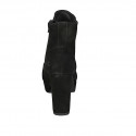 Stivaletto da donna con plateau, cerniera e catena da donna in camoscio nero tacco 9 - Misure disponibili: 42