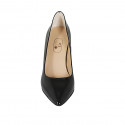﻿Woman's pointy pump in black patent leather with heel 9 - Available sizes:  32