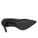 ﻿Zapato de salón puntiagudo en charol negro con tacon 9 - Tallas disponibles:  32