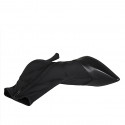 Botines puntiagudos para mujer con cremallera en piel y tejido elastico negro tacon 9 - Tallas disponibles:  43, 45
