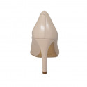 ﻿Escarpin pour femmes en cuir nue talon 9 - Pointures disponibles:  31, 42, 43