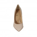 ﻿Escarpin pour femmes en cuir nue talon 9 - Pointures disponibles:  31, 42, 43