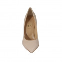 ﻿Woman's pump in nude leather heel 9 - Available sizes:  31, 42, 43, 45, 46