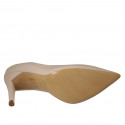﻿Escarpin pour femmes en cuir nue talon 9 - Pointures disponibles:  31, 42, 43