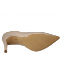 ﻿Woman's pump in nude leather heel 9 - Available sizes:  31, 42, 43, 45, 46