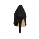 ﻿Women's pointy pump in black suede heel 9 - Available sizes:  42, 43, 45