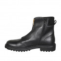 Bottines pour femmes avec fermetures éclair en cuir et daim noir talon 3 - Pointures disponibles:  43, 45, 46