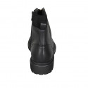 Bottines pour femmes avec fermetures éclair en cuir et daim noir talon 3 - Pointures disponibles:  43, 45, 46