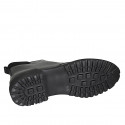 Bottines pour femmes avec fermetures éclair en cuir et daim noir talon 3 - Pointures disponibles:  43, 45, 46